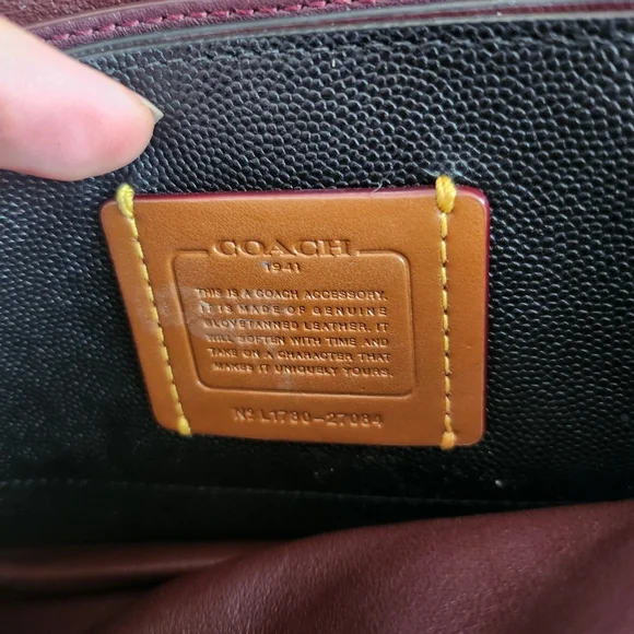 Coach Black Pebbled Leather Wristlet Clutch - Picture 8 of 9